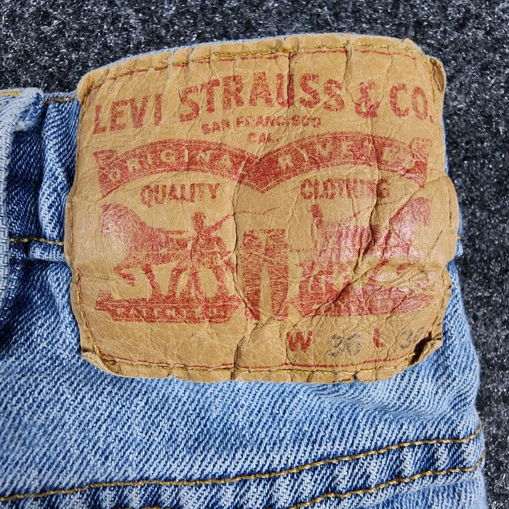 Levi's Western Fit Straight Leg Jeans Mens 36x30 Light Wash Denim